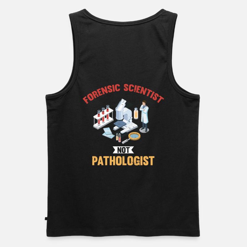 Forensiker, Kein Pathologe, Ermittler - Männer Premium Bio Tank Top - Schwarz