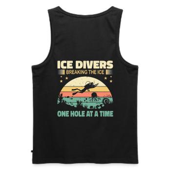 Eistaucher, Die Das Eis Loch Für Loch Brechen, - Männer Premium Bio Tank Top - Schwarz - Hinten - AI Model Male 178 light (178cm)