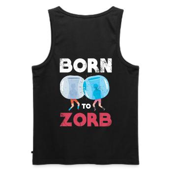 Né de Zorb, Zorbing - Débardeur bio Premium Homme - noir - Dos - AI Model Male 178 light (178cm)