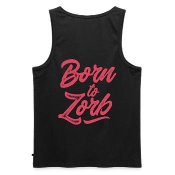 Né de Zorb, Zorbing - Débardeur bio Premium Homme - noir - Dos - AI Model Male 178 light (178cm)