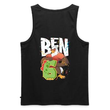 Bald eagle design for sixth birthday - Men's Premium Organic Tank Top - black - Back - AI Model Male 178 light (178cm)