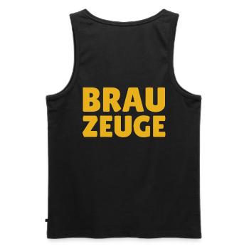 Buveur de bière Brewman - Débardeur bio Premium Homme - noir - Dos - AI Model Male 178 light (178cm)