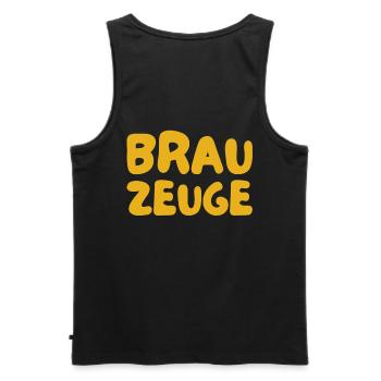 Buveur de bière Brewman - Débardeur bio Premium Homme - noir - Dos - AI Model Male 178 light (178cm)