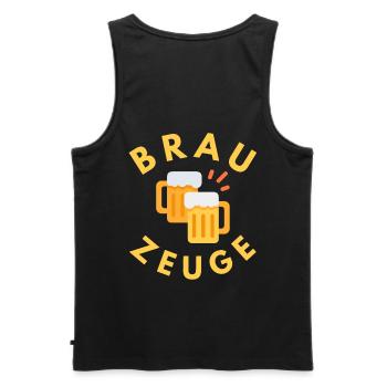 Buveur de bière Brewware - Débardeur bio Premium Homme - noir - Dos - AI Model Male 178 light (178cm)