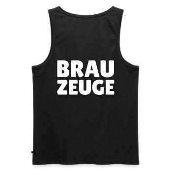 Brewman Beer Drinker - Männer Premium Bio Tank Top - Schwarz - Hinten - AI Model Male 178 light (178cm)