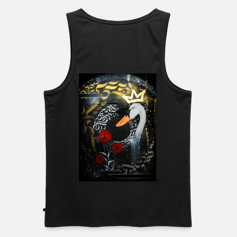 Schwanenrausch - Männer Premium Bio Tank Top - Schwarz