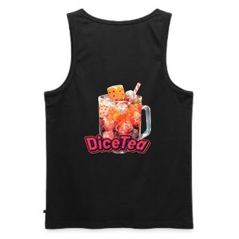 DiceTea V.2 - Männer Premium Bio Tank Top - Schwarz - Hinten - AI Model Male 178 light (178cm)