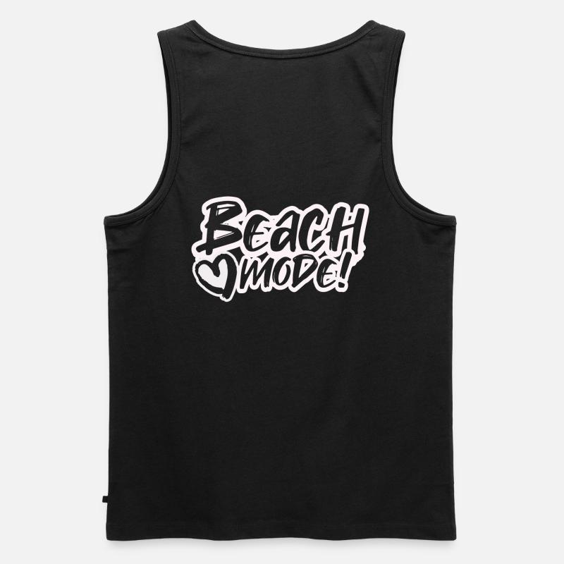 Strandmodus - Männer Premium Bio Tank Top - Schwarz