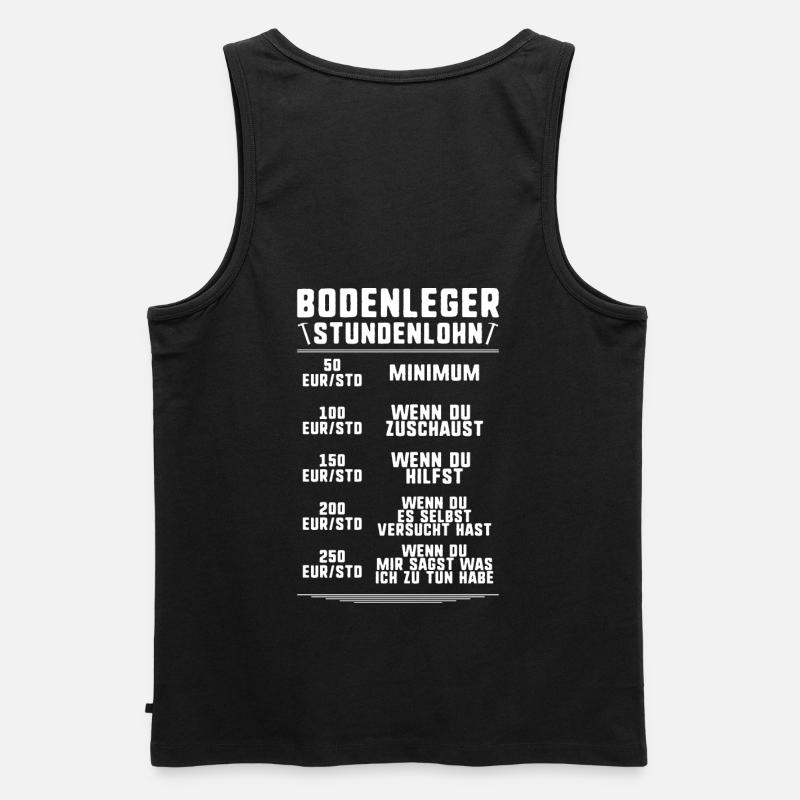 Bodenleger Estrichleger Parkettleger - Männer Premium Bio Tank Top - Schwarz