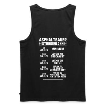 Asphaltbauer Asphaltierer Schwarzstraßenbauer - Männer Premium Bio Tank Top - Schwarz - Hinten - AI Model Male 178 light (178cm)