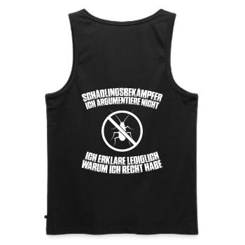 Schädlingsbekämpfer Kammerjäger Exterminator - Männer Premium Bio Tank Top - Schwarz - Hinten - AI Model Male 178 light (178cm)