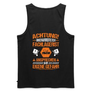 Fachlagerist Fachlageristin Lagerist Lageristin - Männer Premium Bio Tank Top - Schwarz - Hinten - AI Model Male 178 light (178cm)