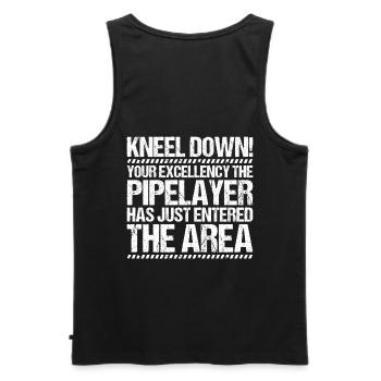 Pipeline Builder Pipeline Construction Pipelayer - Men's Premium Organic Tank Top - black - Back - AI Model Male 178 light (178cm)