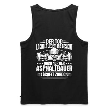 Asphaltbauer Asphaltierer Schwarzstraßenbauer - Männer Premium Bio Tank Top - Schwarz - Hinten - AI Model Male 178 light (178cm)