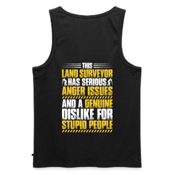 Vermessungstechniker Vermesser Land Surveyor - Men's Premium Organic Tank Top - black - Back - AI Model Male 178 light (178cm)