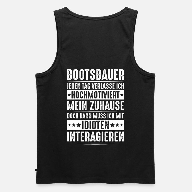 Bootsbauer Bootsbau Schiffbauer Schiffbau Boote - Männer Premium Bio Tank Top - Schwarz