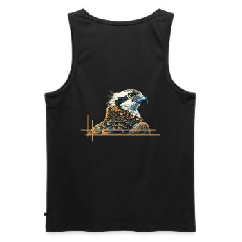 Magnificent falcon - Men's Premium Organic Tank Top - black - Back - AI Model Male 178 light (178cm)