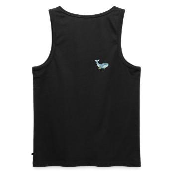 Wal Aquarell - Männer Premium Bio Tank Top - Schwarz - Hinten - AI Model Male 178 light (178cm)
