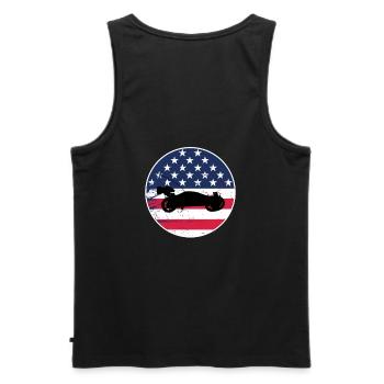 RC Buggy Racer Modellautos Hobby USA Flagge USA - Männer Premium Bio Tank Top - Schwarz - Hinten - AI Model Male 178 light (178cm)