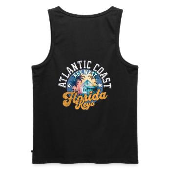 Florida keys Key West - Men's Premium Organic Tank Top - black - Back - AI Model Male 178 light (178cm)