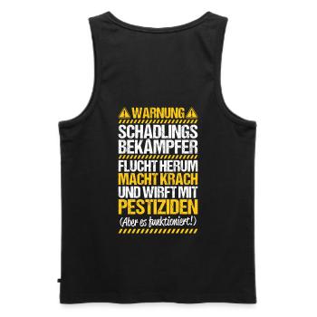 Schädlingsbekämpfer Kammerjäger Exterminator - Männer Premium Bio Tank Top - Schwarz - Hinten - AI Model Male 178 light (178cm)