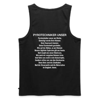 Pyrotechniker Feuerwerk Pyrotechnik Pyrotechnician - Männer Premium Bio Tank Top - Schwarz - Hinten - AI Model Male 178 light (178cm)