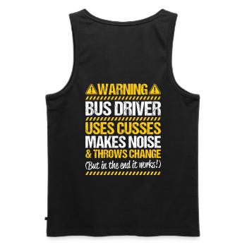Busfahrer Bus Driver Busman Schulbusfahrer - Männer Premium Bio Tank Top - Schwarz - Hinten - AI Model Male 178 light (178cm)