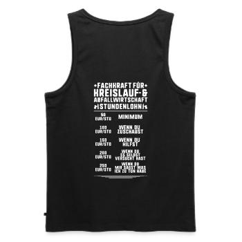 Fachkraft für Kreislauf- und Abfallwirtschaft - Männer Premium Bio Tank Top - Schwarz - Hinten - AI Model Male 178 light (178cm)