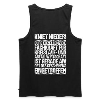 Fachkraft für Kreislauf- und Abfallwirtschaft - Männer Premium Bio Tank Top - Schwarz - Hinten - AI Model Male 178 light (178cm)