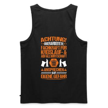 Fachkraft für Kreislauf- und Abfallwirtschaft - Männer Premium Bio Tank Top - Schwarz - Hinten - AI Model Male 178 light (178cm)