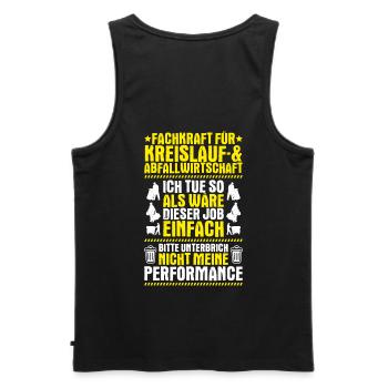 Fachkraft für Kreislauf- und Abfallwirtschaft - Männer Premium Bio Tank Top - Schwarz - Hinten - AI Model Male 178 light (178cm)