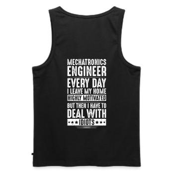 Mechatroniker Mechatronik Mechatronics Engineer - Männer Premium Bio Tank Top - Schwarz - Hinten - AI Model Male 178 light (178cm)
