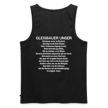 Gleisbauer Schienenarbeiter Gleisbau Track Laborer - Männer Premium Bio Tank Top - Schwarz - Hinten - AI Model Male 178 light (178cm)
