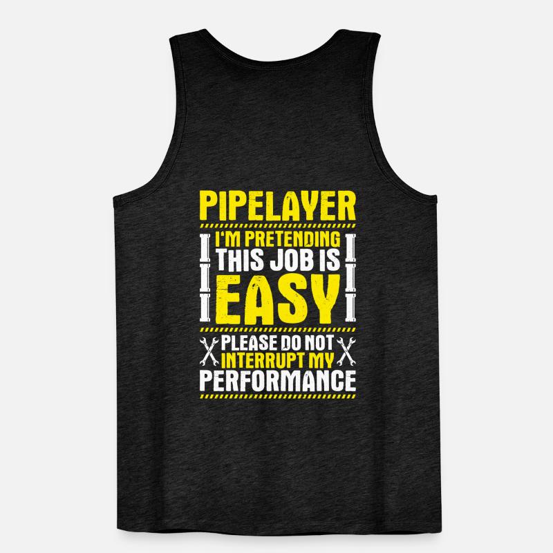 Pipeline Constructor Pipeline Construction Pipelayer Men's Premium Organic Tank Top