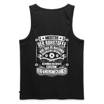 Verfahrensmechaniker Verfahrensmechanikerin - Männer Premium Bio Tank Top - Schwarz - Hinten - AI Model Male 178 light (178cm)