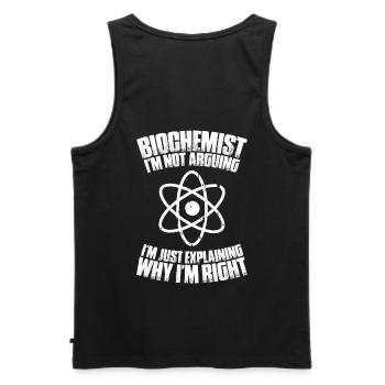 Biochemiker Biochimie Biochimie Biochimiste - Débardeur bio Premium Homme - noir - Dos - AI Model Male 178 light (178cm)