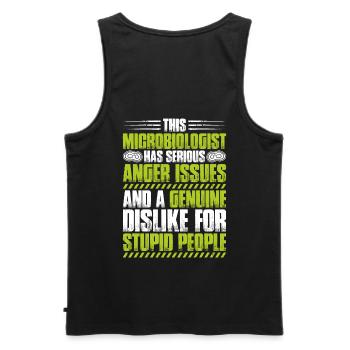 Microbiology Microbiologist Biology Biologist - Men's Premium Organic Tank Top - black - Back - AI Model Male 178 light (178cm)