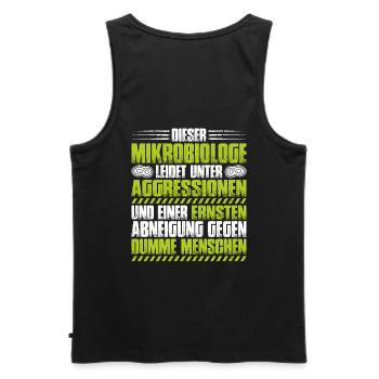 Mikrobiologie Mikrobiologe Biologie Biologe - Männer Premium Bio Tank Top - Schwarz - Hinten - AI Model Male 178 light (178cm)