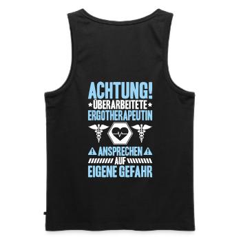 Ergotherapeut Ergotherapie Occupational Therapist - Männer Premium Bio Tank Top - Schwarz - Hinten - AI Model Male 178 light (178cm)