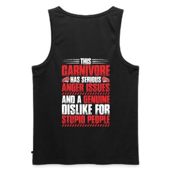 Carnivore Diät Carnivore Ernährung Carnivore Diet - Men's Premium Organic Tank Top - black - Back - AI Model Male 178 light (178cm)