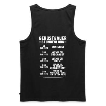 Gerüstbauer Gerüstbau Gerüstmonteur Scaffolder - Männer Premium Bio Tank Top - Schwarz - Hinten - AI Model Male 178 light (178cm)