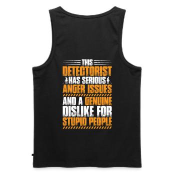 Sondengänger Sondler Metalldetektor Detectorist - Männer Premium Bio Tank Top - Schwarz - Hinten - AI Model Male 178 light (178cm)