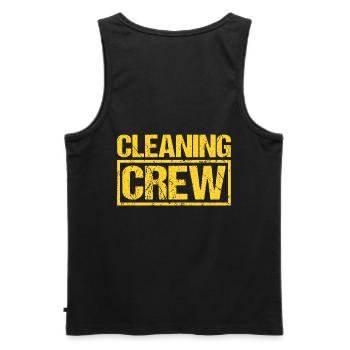 Cleaning Cleaning Cleaning Crew Crew Team Staff - Men's Premium Organic Tank Top - black - Back - AI Model Male 178 light (178cm)