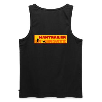 Mantrailer im Einsatz (Mann) - Männer Premium Bio Tank Top - Schwarz - Hinten - AI Model Male 178 light (178cm)