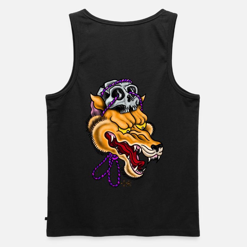 Kitsune - Männer Premium Bio Tank Top - Schwarz