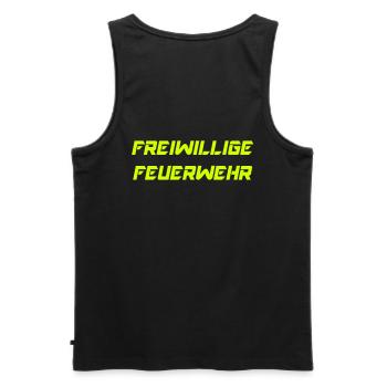 Freiwillige Feuerwehr, Einsatz - Männer Premium Bio Tank Top - Schwarz - Hinten - AI Model Male 178 light (178cm)