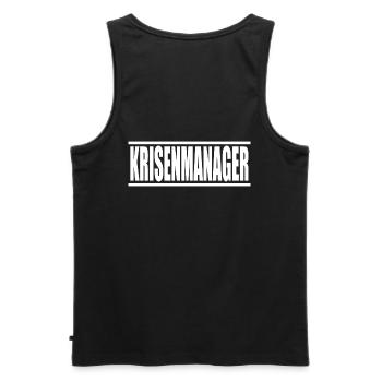 Krisenmanager,Notfall Katastrophe Unglück Shirt - Männer Premium Bio Tank Top - Schwarz - Hinten - AI Model Male 178 light (178cm)