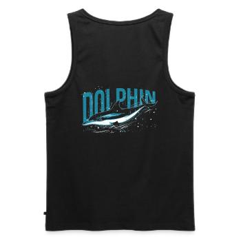 Delphin Tauchen Wassersport Wal Maritim, Delfine - Männer Premium Bio Tank Top - Schwarz - Hinten - AI Model Male 178 light (178cm)