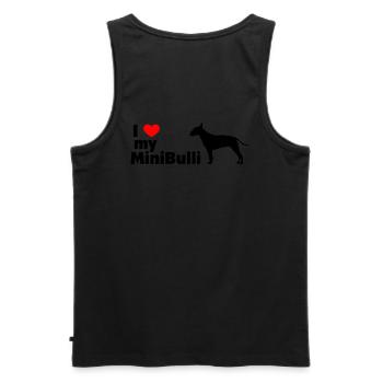 I Love My MiniBulli - Débardeur bio Premium Homme - noir - Dos - AI Model Male 178 light (178cm)