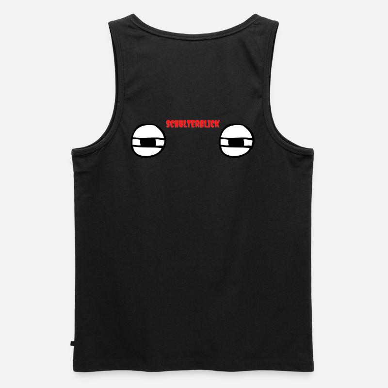 Schulterblick - Männer Premium Bio Tank Top - Schwarz